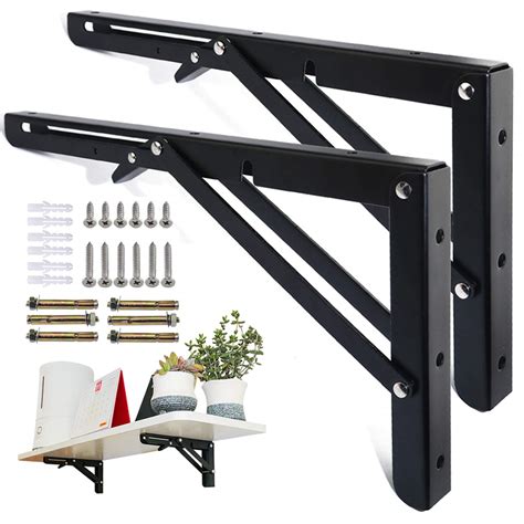 black metal brackets for a table|wall mount table bracket.